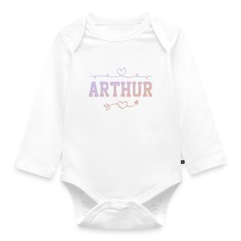 Arthur - Body Bébé bio manches longues - blanc - Devant