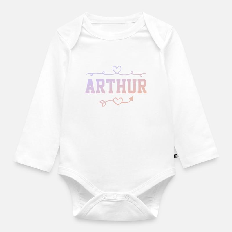 Arthur - Baby Bio-Langarm-Body - Weiß