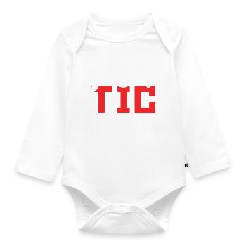 Je Suis TIC | TIC TAC Duo Drôle Cadeau - Body Bébé bio manches longues - blanc - Devant