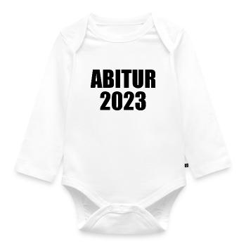 Abitur 2023 - Baby Bio-Langarm-Body - Weiß - Vorne
