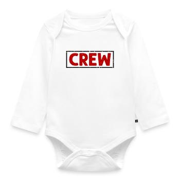 Crew - Baby Bio-Langarm-Body - Weiß - Vorne