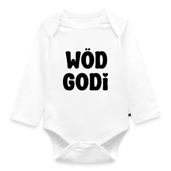 Wöd Godi beste Godi Taufpatin Österreich Taufe - Baby Bio-Langarm-Body - Weiß - Vorne