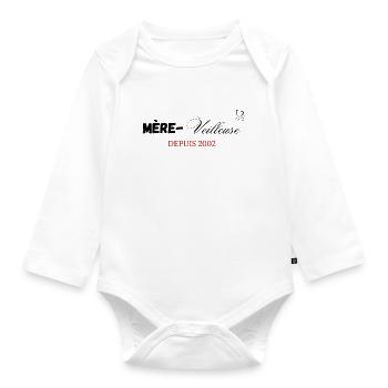 Mère veilleuse depuis 2002 - Body Bébé bio manches longues - blanc - Devant