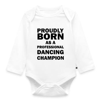 Dancing Dance Music - Organic Longsleeve Baby Bodysuit - white - Front