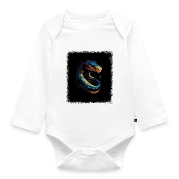 graphics funny quote quote snake quote shirts - Baby Bio-Langarm-Body - Weiß - Vorne