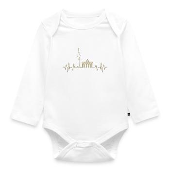 Berlin Heartbeat Design TV Tower and - Organic Longsleeve Baby Bodysuit - white - Front