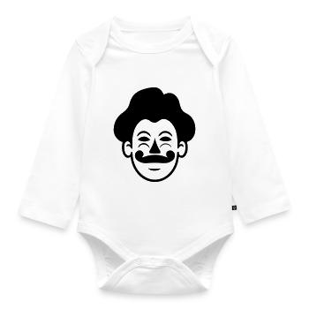 clown - Organic Longsleeve Baby Bodysuit - white - Front