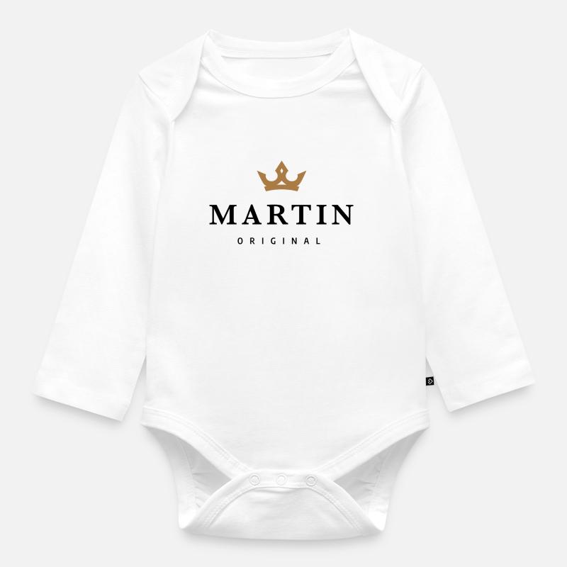 Martin - Baby Bio-Langarm-Body - Weiß