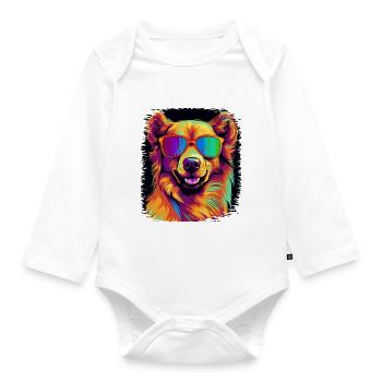 For Baby Beagle Lover Gift Dog Humor Dog Friendly - Organic Longsleeve Baby Bodysuit - white - Front
