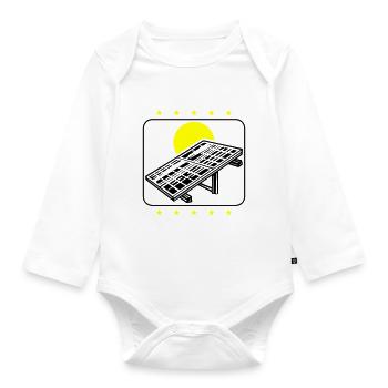 Photovoltaik Solar Energie - Baby Bio-Langarm-Body - Weiß - Vorne