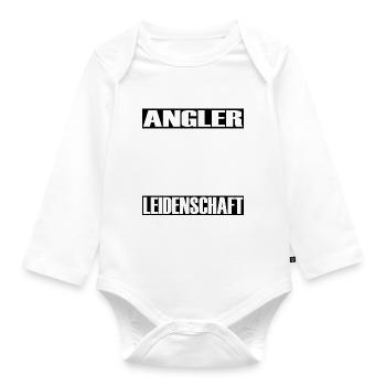 Angeln - Baby Bio-Langarm-Body - Weiß - Vorne
