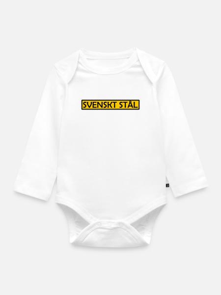 Swedish steel - Organic Longsleeve Baby Bodysuit - white