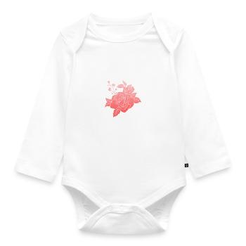 My Blood Type Is Flower Pressing Blumenliebhaber - Baby Bio-Langarm-Body - Weiß - Vorne