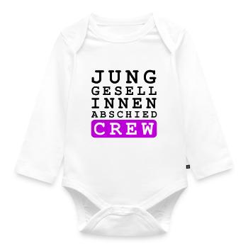 Hen Party Crew Hen - Organic Longsleeve Baby Bodysuit - white - Front