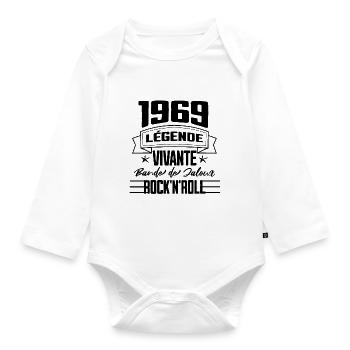 1969 Living Legend, Rock'n'Roll - Organic Longsleeve Baby Bodysuit - white - Front