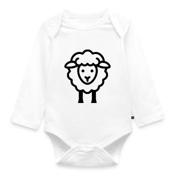 sheep - Organic Longsleeve Baby Bodysuit - white - Front