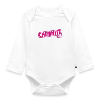 Chemnitz 0371 Vorwahl - Baby Bio-Langarm-Body - Weiß - Vorne