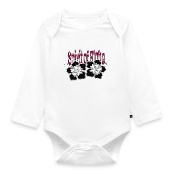 Hawaii Spirit of Aloha Summer Vibe Saying Retro - Organic Longsleeve Baby Bodysuit - white - Front