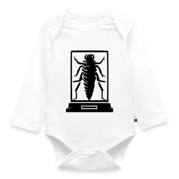 Insect Museum - Organic Longsleeve Baby Bodysuit - white - Front