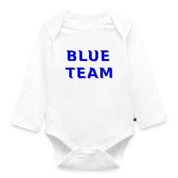 Blue Team - Baby Bio-Langarm-Body - Weiß - Vorne