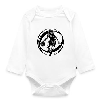 Basketball Player Basketball Player Woman - Organic Longsleeve Baby Bodysuit - white - Front