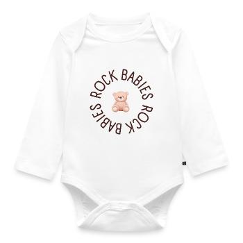 Babies Rock - Organic Longsleeve Baby Bodysuit - white - Front
