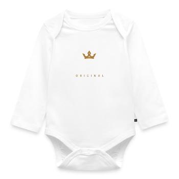 Brand Original Family Logo - Organic Longsleeve Baby Bodysuit - white - Front