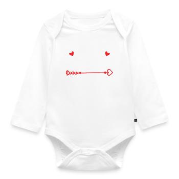 Nanou der Liebe - Baby Bio-Langarm-Body - Weiß - Vorne