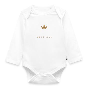 Jacob Original Familienlogo - Baby Bio-Langarm-Body - Weiß - Vorne