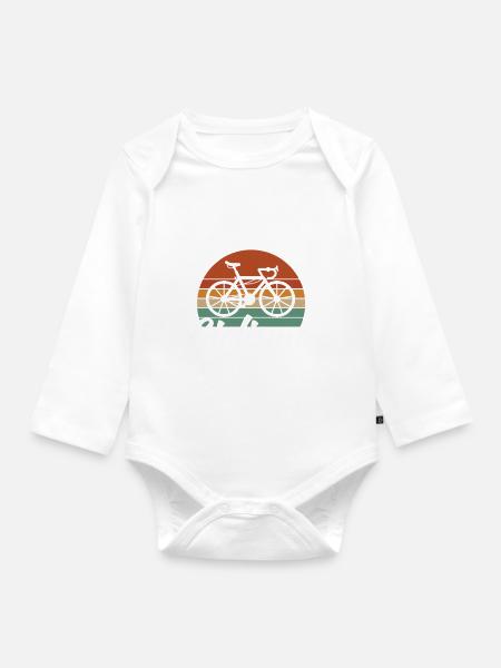 Cycling Legend Radsport-Geschenk - Baby Bio-Langarm-Body - Weiß