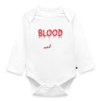 Blood Sweat and Gear Hardcore Cycling Grind - Organic Longsleeve Baby Bodysuit - white - Front