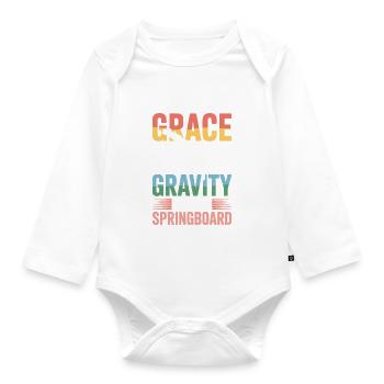 Kunstspringen Turmspringer Sprungbrett - Baby Bio-Langarm-Body - Weiß - Vorne