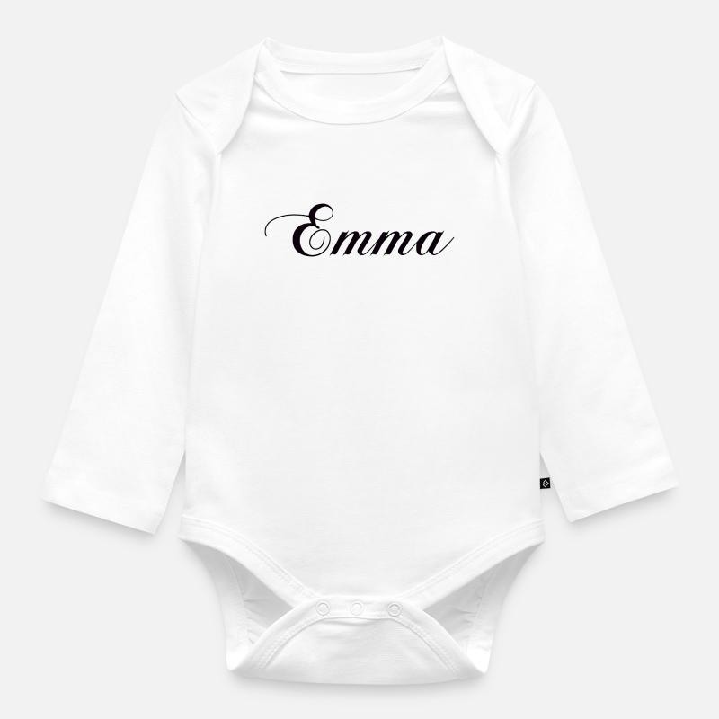 Emma - Body Bébé bio manches longues - blanc