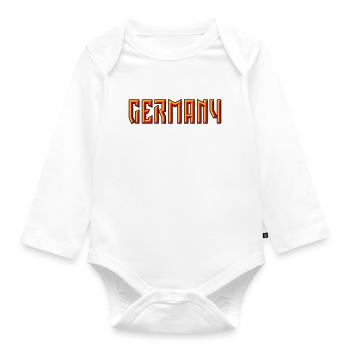 Germany Lettering (Relief / 3D / 3C) - Organic Longsleeve Baby Bodysuit - white - Front