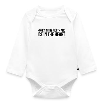 Sarkastisches polnisches Sprichwort - Baby Bio-Langarm-Body - Weiß - Vorne