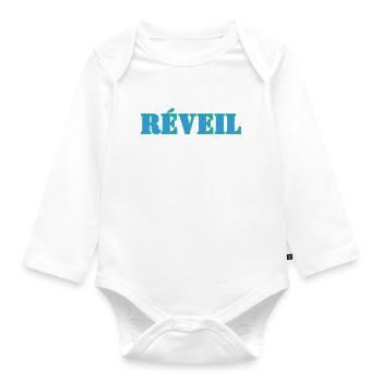 Wecker - Baby Bio-Langarm-Body - Weiß - Vorne