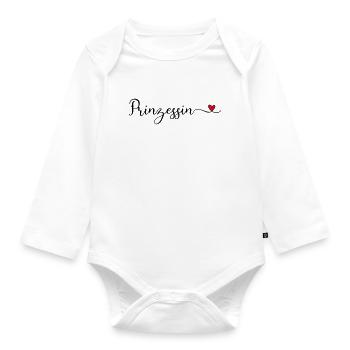 Prinzessin - Baby Bio-Langarm-Body - Weiß - Vorne