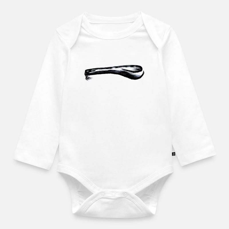 cuillère épaisse - Body Bébé bio manches longues - blanc