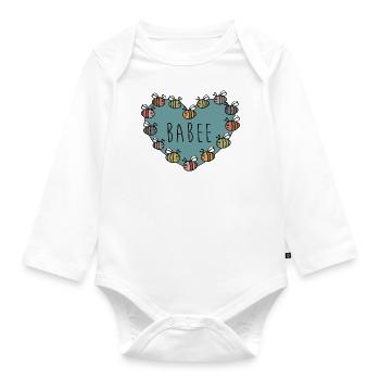 Babee - Organic Longsleeve Baby Bodysuit - white - Front
