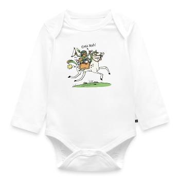 Pony - Baby Bio-Langarm-Body - Weiß - Vorne