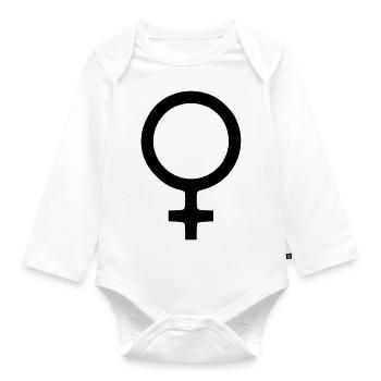 Venus weiblich Frau symbol - Baby Bio-Langarm-Body - Weiß - Vorne