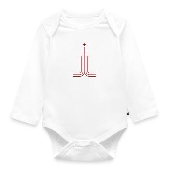 Series 05 | Moscow - Organic Longsleeve Baby Bodysuit - white - Front