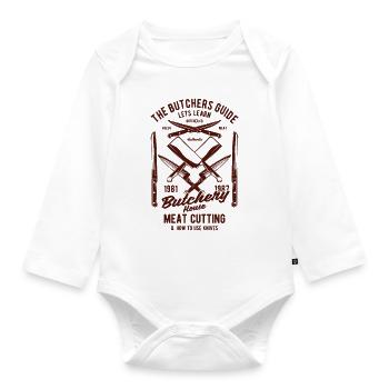 Butcher Design Craft Knife Meat 1981 1987 - Organic Longsleeve Baby Bodysuit - white - Front