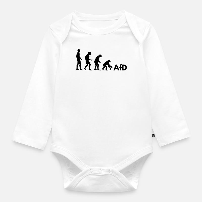 AfD Evolution - Baby Bio-Langarm-Body - Weiß