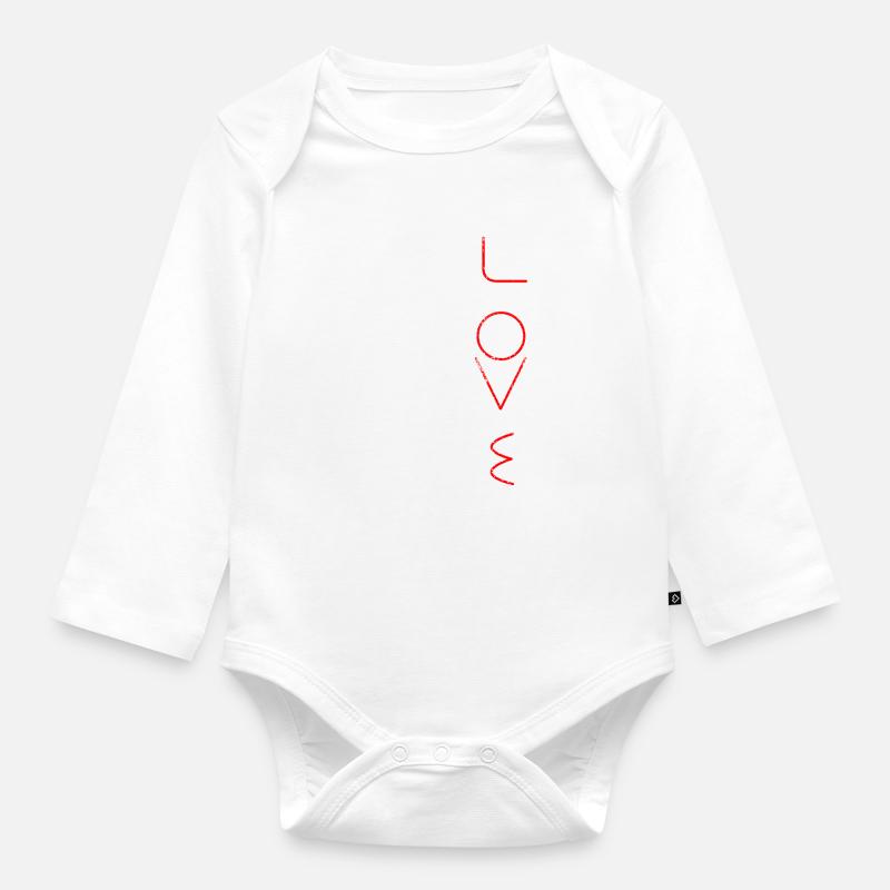 Mathematik Liebe - Baby Bio-Langarm-Body - Weiß