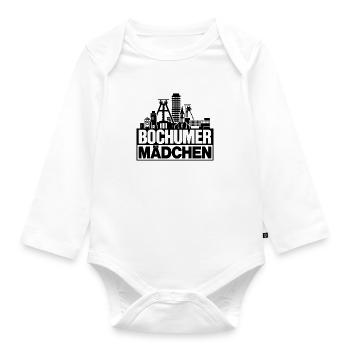 Bochum Girl Black Bochum Gift - Organic Longsleeve Baby Bodysuit - white - Front
