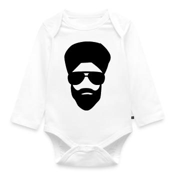 muslim - Organic Longsleeve Baby Bodysuit - white - Front