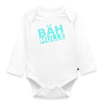 Bähmulle Bähmull Weeping whine crying - Organic Longsleeve Baby Bodysuit - white - Front