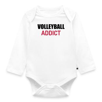 Volleyball - Volley Ball - Volley-Ball - Sport - Organic Longsleeve Baby Bodysuit - white - Front