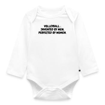 Volleyball - Volley Ball - Volley-Ball - Sport - Organic Longsleeve Baby Bodysuit - white - Front